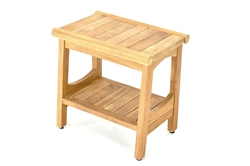 Teak shower bench