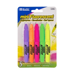 Mini Fluorescent Highlighter w/ Cap Clip