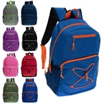 17 Inch Classic Bungee  Backpacks in 8 Assorted Colors