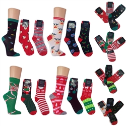 Women's Christmas Socks, Size 9-11  Case Pack 60