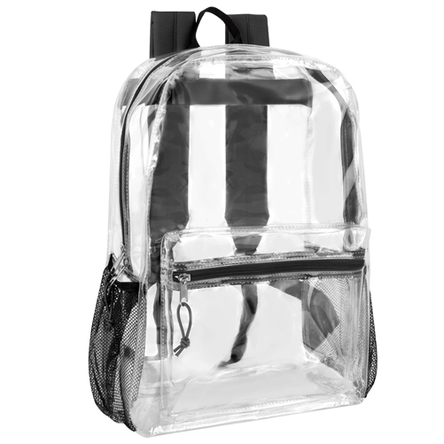 7010 Clear PVC Backpack with Zippered Pocket-Liberty Bags